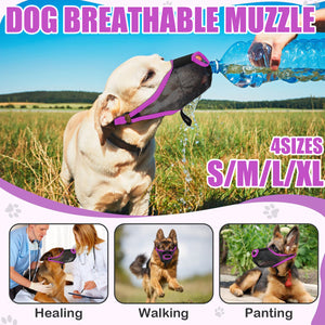 Dog Breathable Muzzle With Adjustable Strap