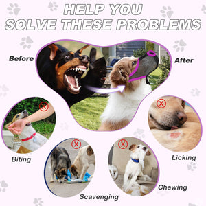 Dog Breathable Muzzle With Adjustable Strap