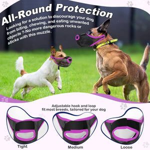 Dog Breathable Muzzle With Adjustable Strap