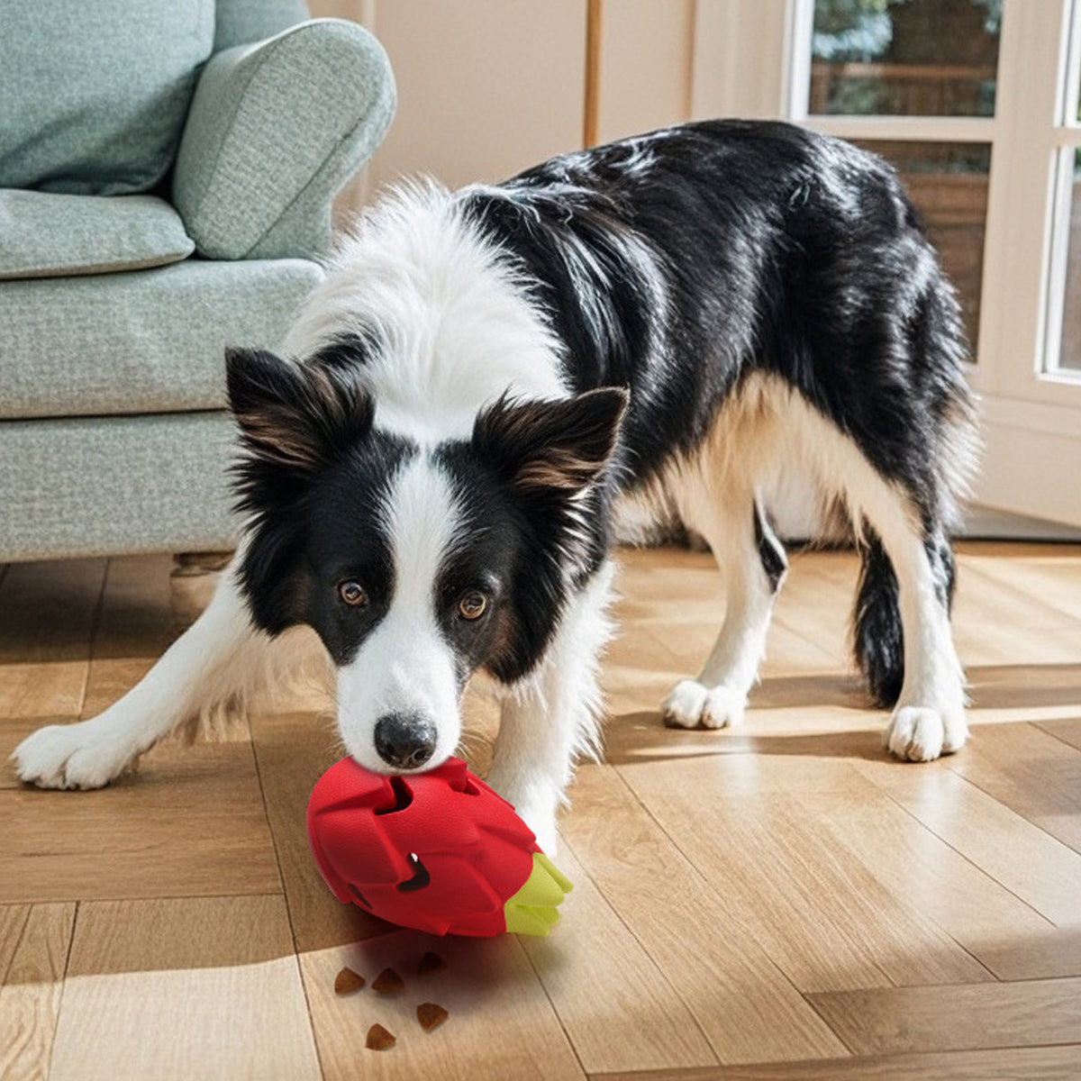 Dragon Fruit Dog Chew Toy Durable Treat Dispensing Rubber Toy