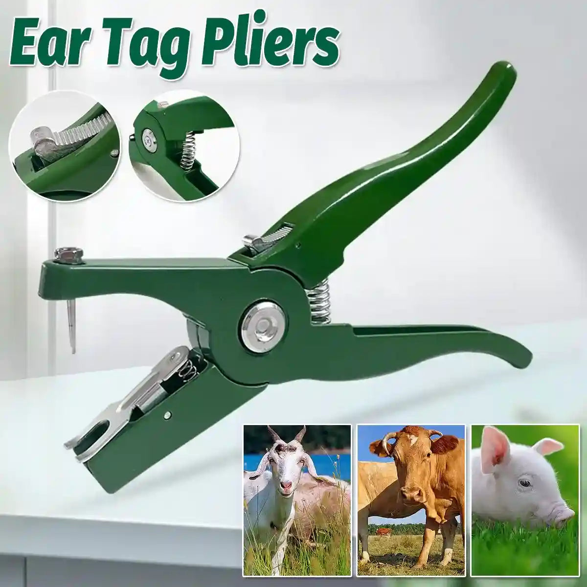 Tagging Pigs Aluminium Ear Tag Pliers for Livestock | Tagging Tool for Pigs & Cattle ...