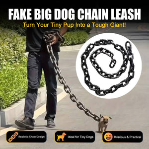 Fake Big Dog Chain Leash for Small Dogs
