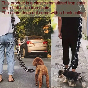 Fake Big Dog Chain Leash for Small Dogs
