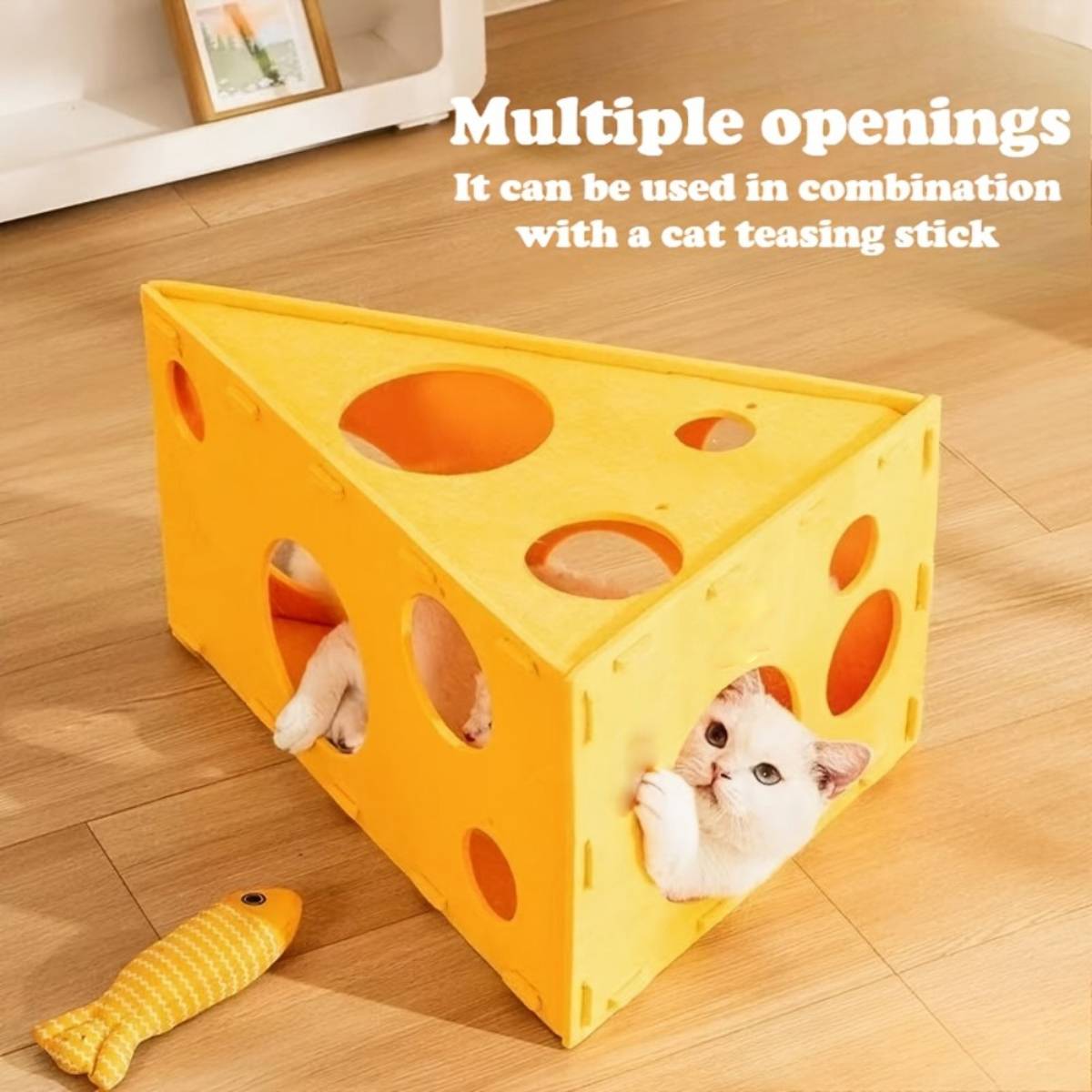 Felt Cheese Wedge Cat Bed