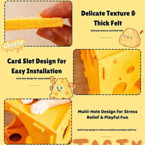 Felt Cheese Wedge Cat Bed