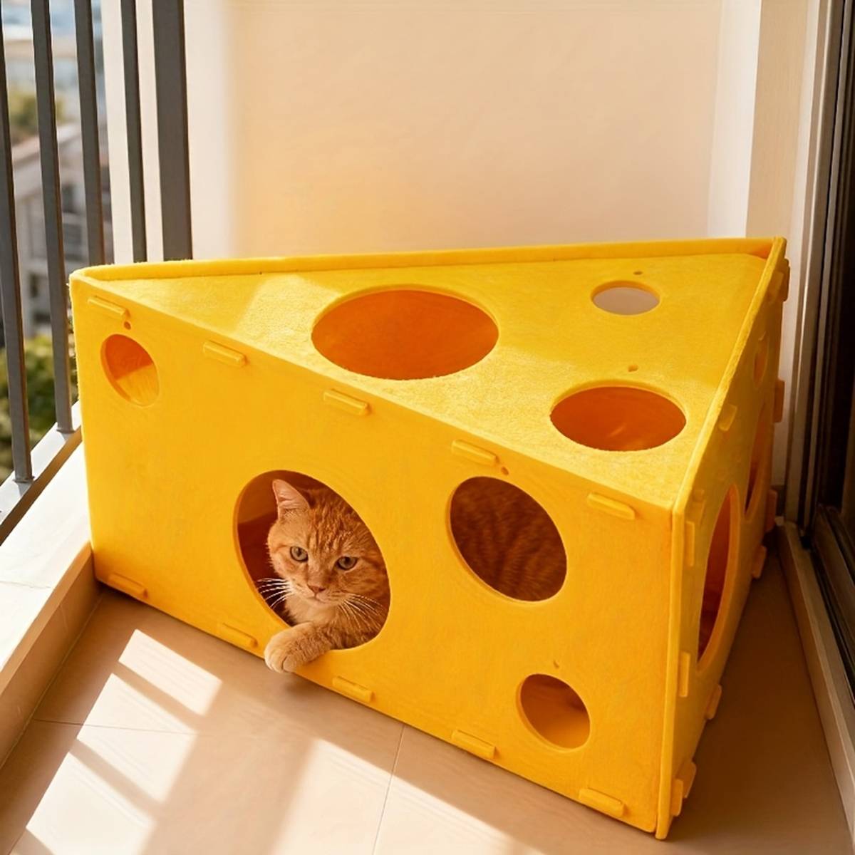 Felt Cheese Wedge Cat Bed
