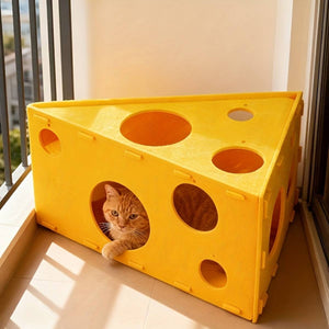 Felt Cheese Wedge Cat Bed