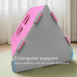 Foldable Cat House with Scratcher Bed | Cozy Pet Hideout & Lounger