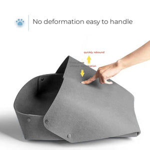 Semi-Enclosed Felt Cat Bed Comfortable & Stylish Cat Nest 3 Colors