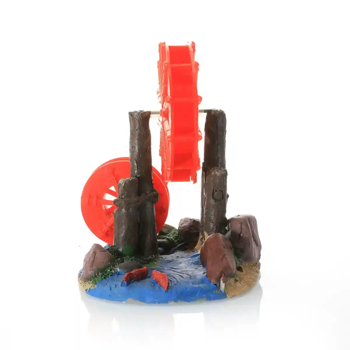 Fish Tank Fan Wheel Decoration Creative Resin Windmill Ornament for Aquarium