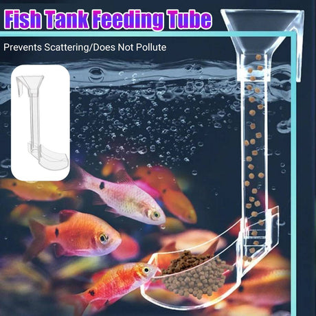 Clear 17cm aquarium feeding tube and ring for shrimp and fish – product view 2