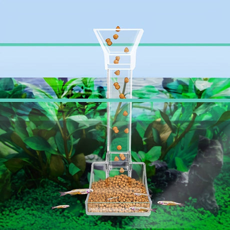 Clear 17cm aquarium feeding tube and ring for shrimp and fish – product view 6