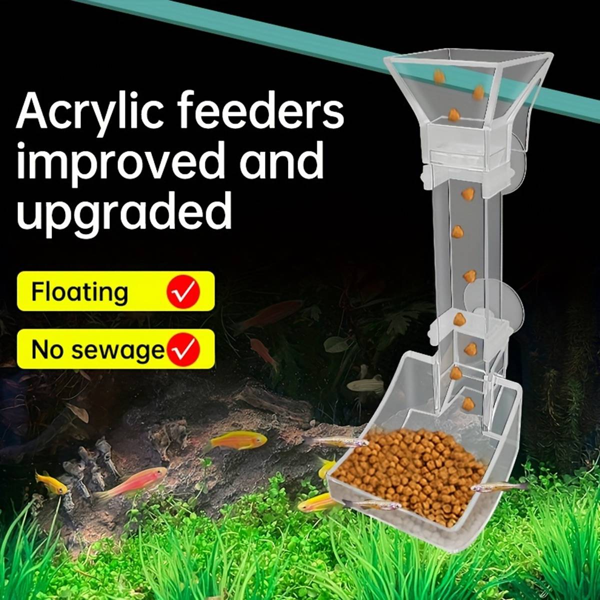 Fish Tank Feeder Tube - Crystal Shrimp Feeding Ring (17cm)