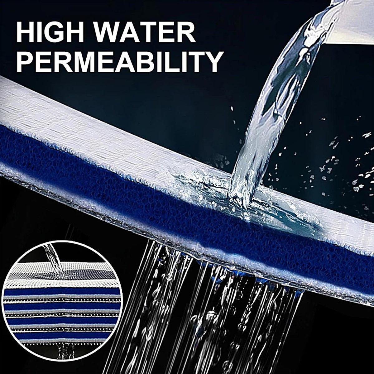 8D Fish Tank Filter Cotton Pad (2PCS) High Density Aquarium Media