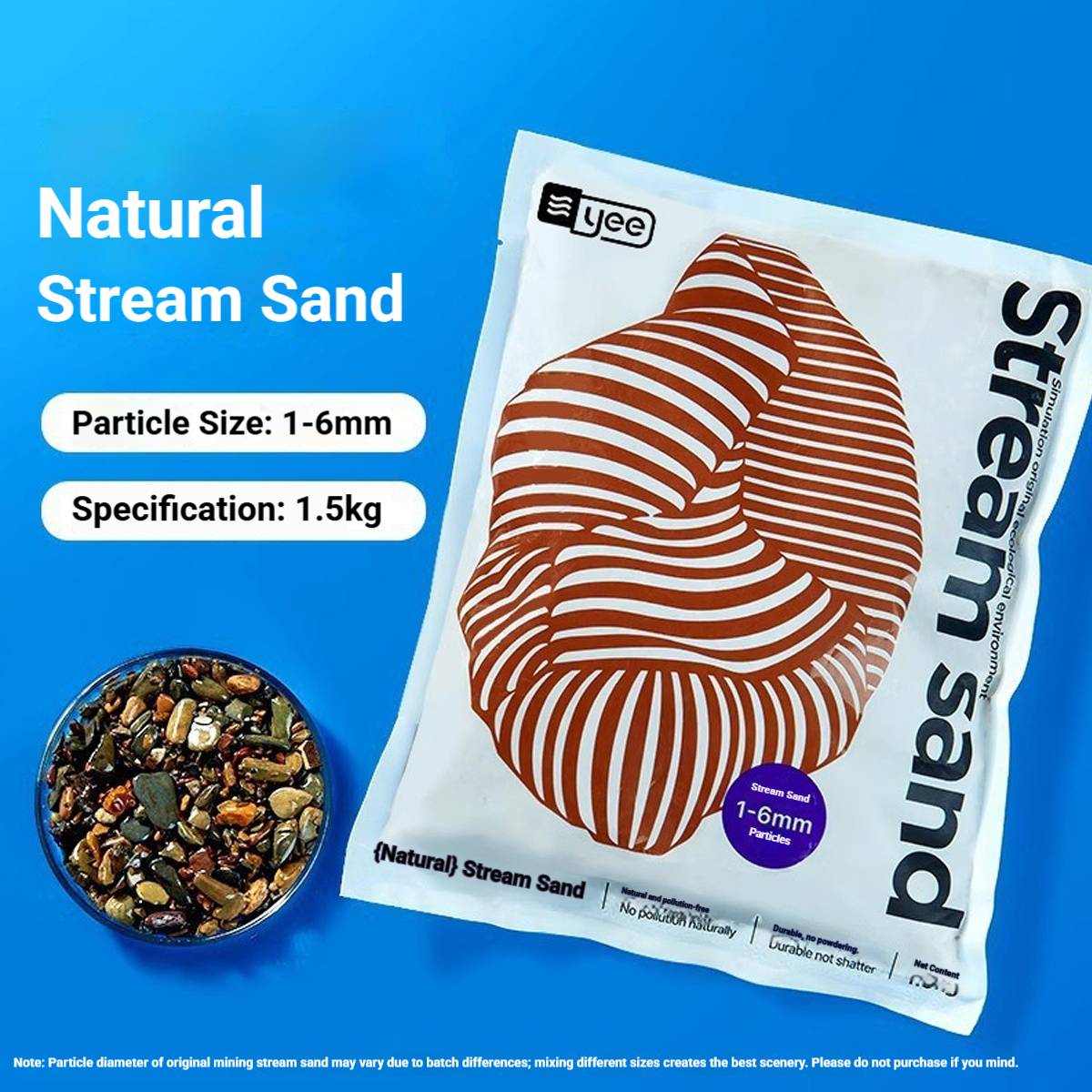 Volcanic Aquarium Sand 6MM - Yee Stream Stone Bottom Substrate