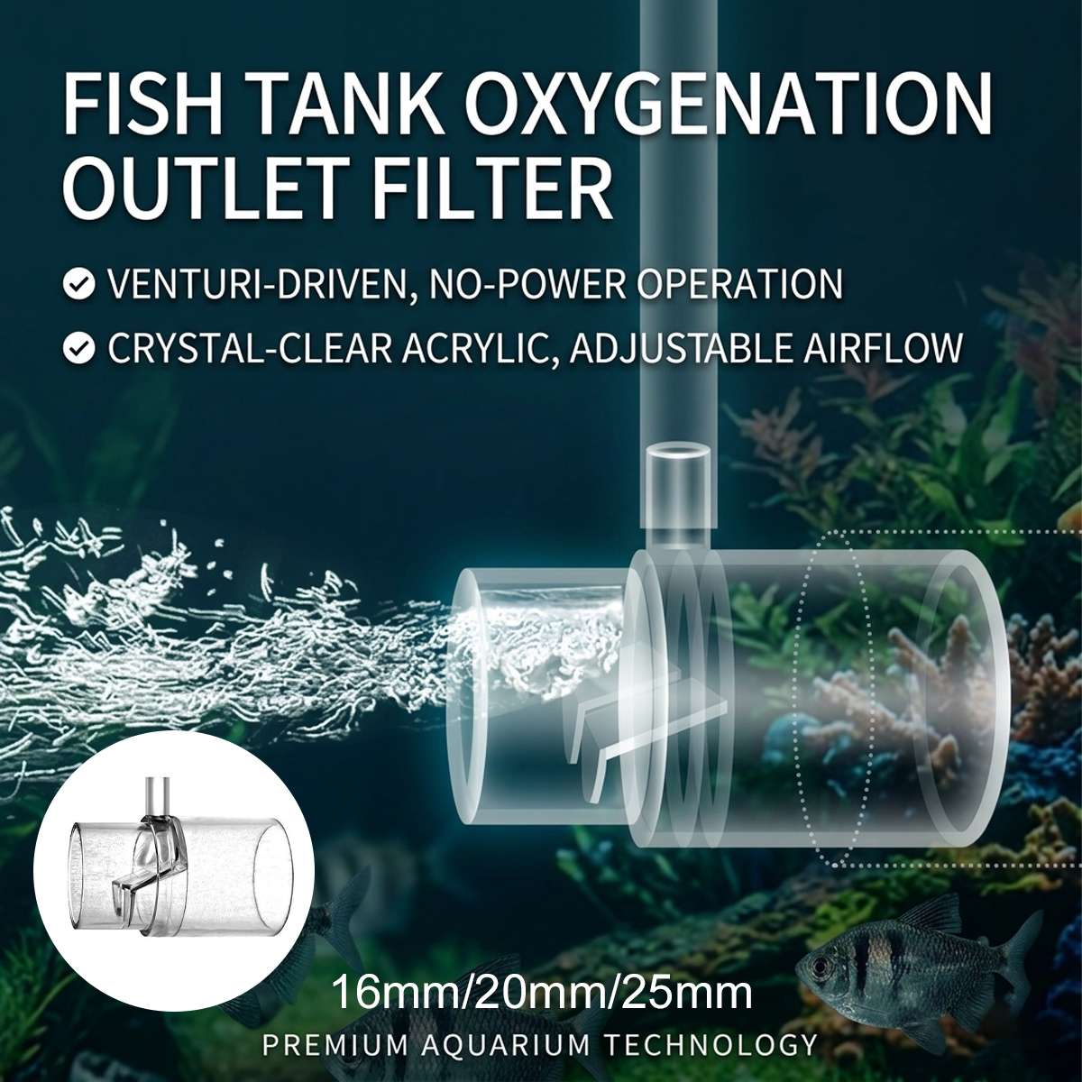 Aquarium Oxygen Diffuser - Duckbill Water Outlet Pipe