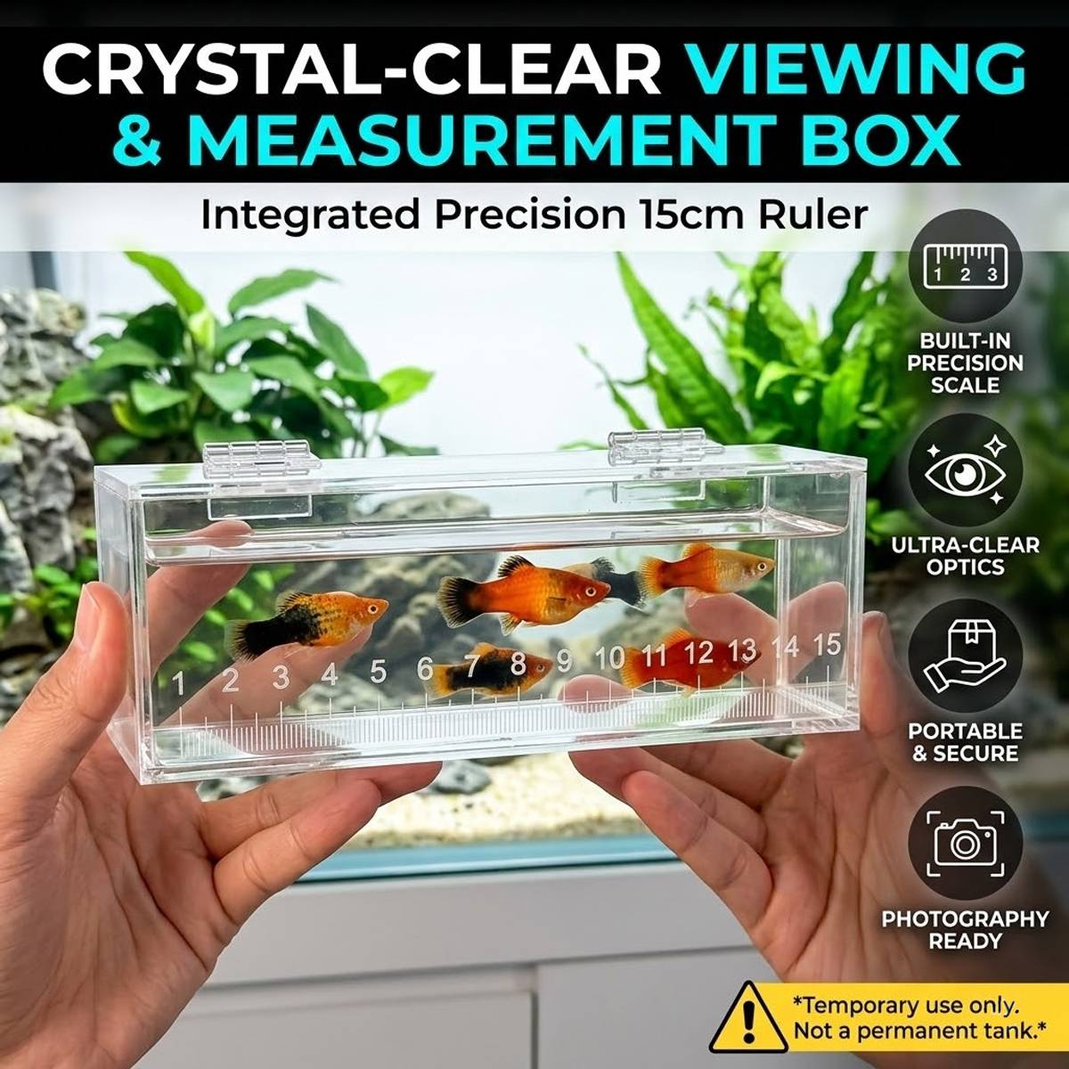 Fish Measuring Box With Ruler