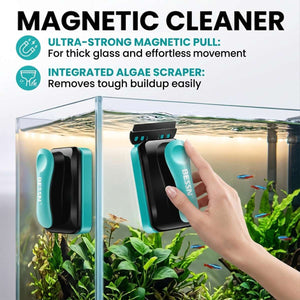 Magnetic Aquarium Cleaner Small - Strong Glass Algae Brush