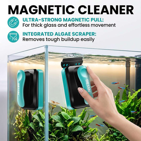 Small magnetic aquarium glass cleaner for glass up to 8mm – product view 2