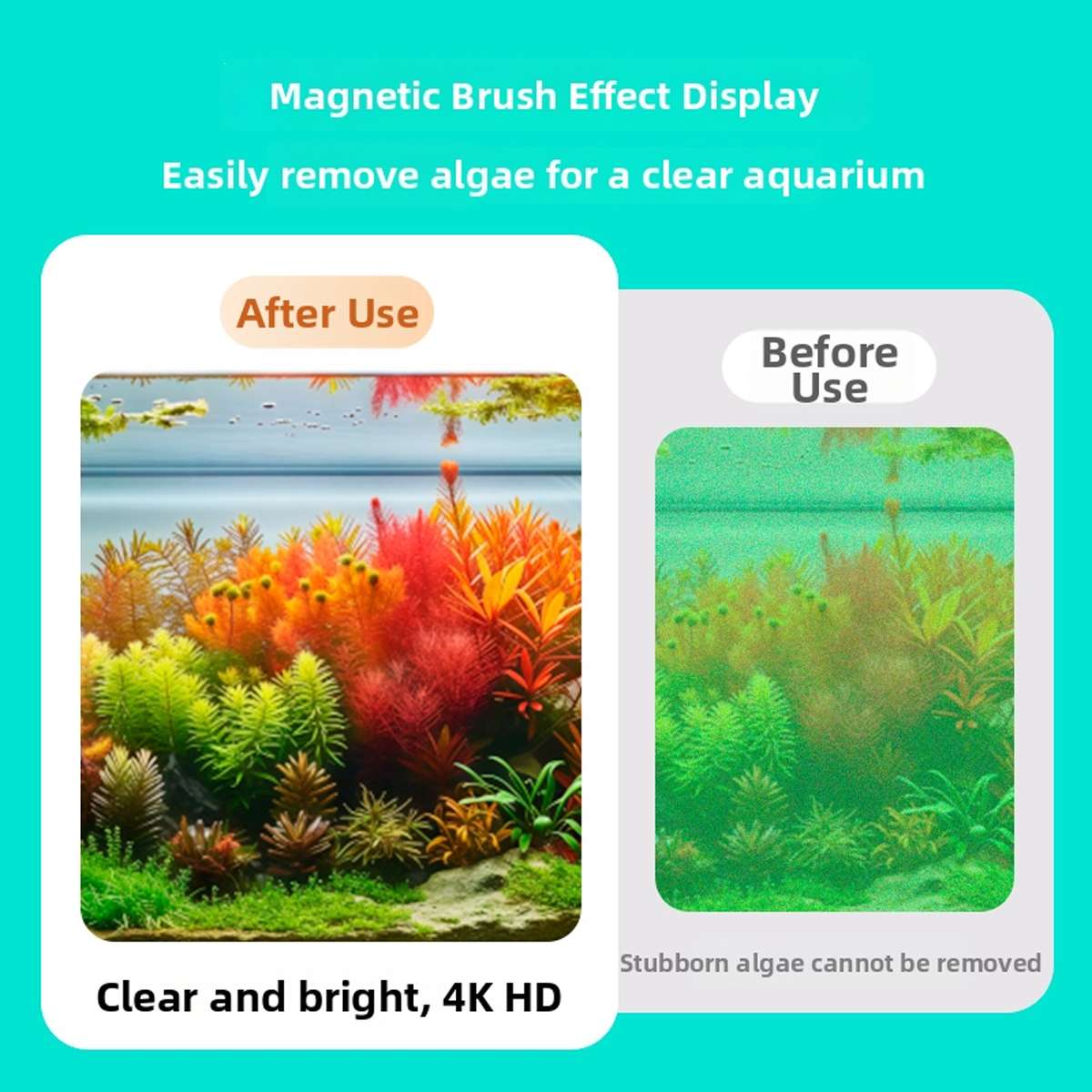 Magnetic Aquarium Cleaner Small - Strong Glass Algae Brush