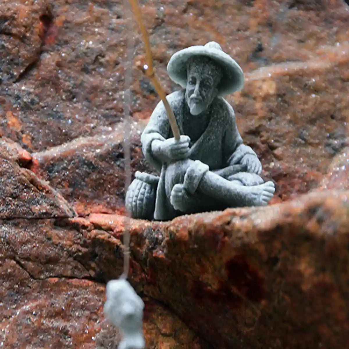 Fishing Man Ornament Aquarium & Landscape Decor