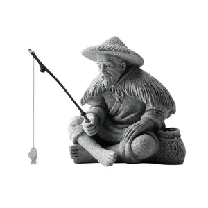 Fishing Man Ornament Aquarium & Landscape Decor