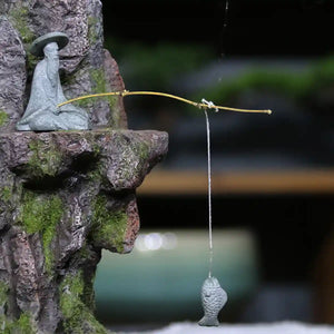 Fishing Man Ornament Aquarium & Landscape Decor