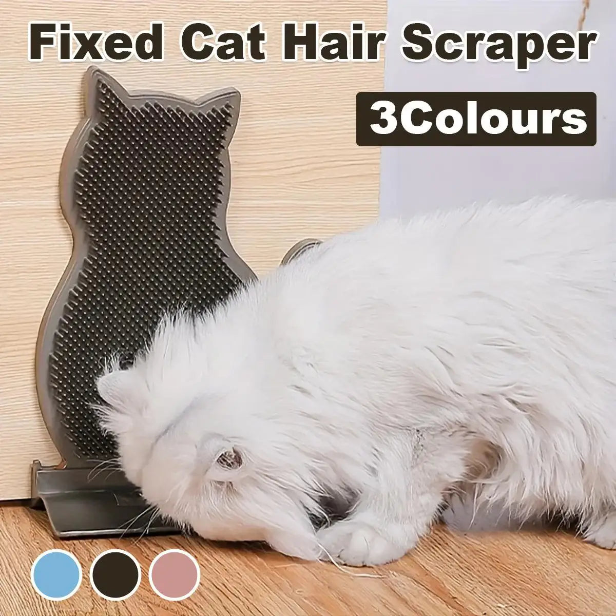 Self-Grooming Cat Hair Scraper Fixed Massage Brush for Shedding