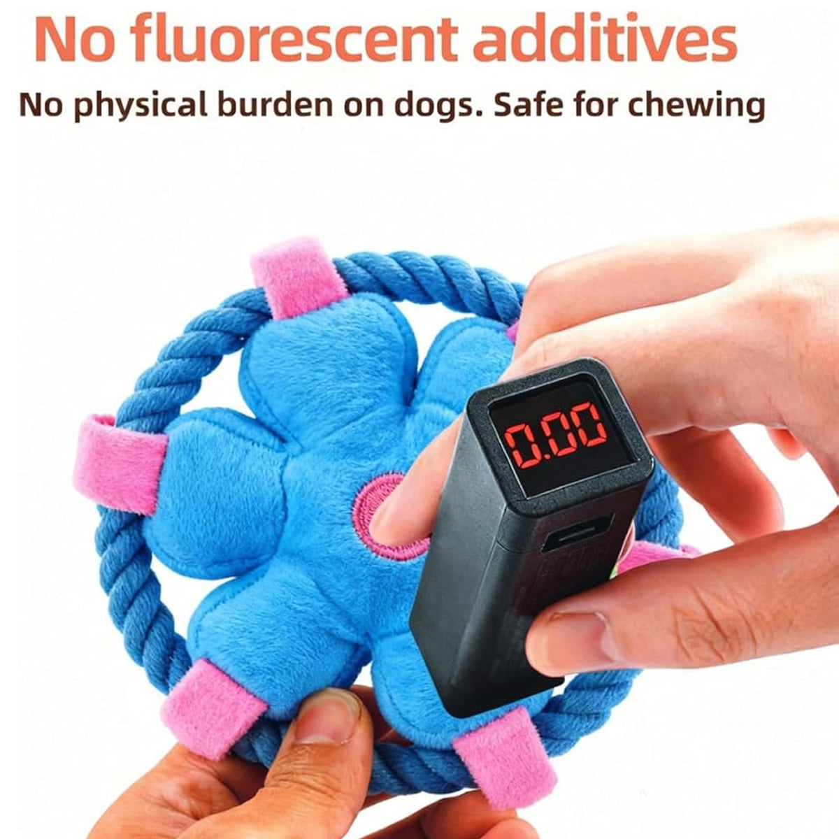 Flower Frisbee Dog Toy With Rope And Squeaker