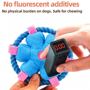 Flower Frisbee Dog Toy With Rope And Squeaker