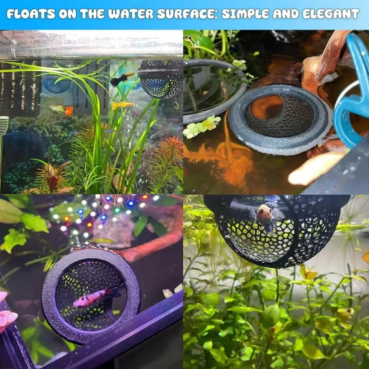 Floating Fish Lounge Resting & Hiding Area for Bettas and Small Fish