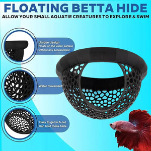 Floating Fish Lounge Resting & Hiding Area for Bettas and Small Fish