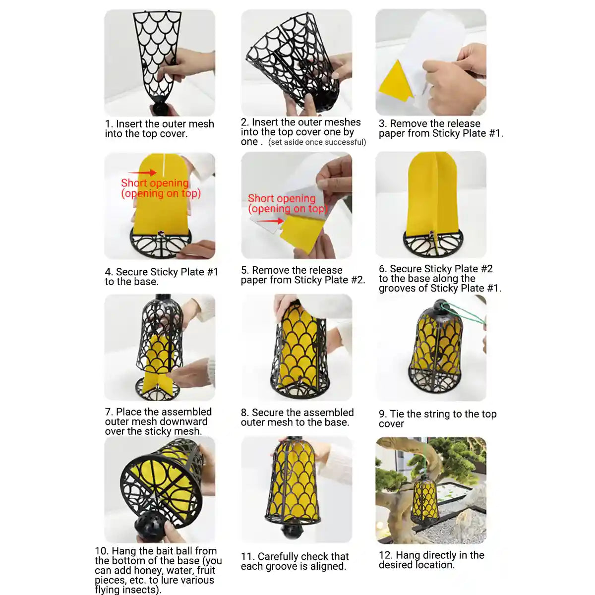 Outdoor Fruit Fly & Bee Traps Set of 2 Bell-Type Insect Traps