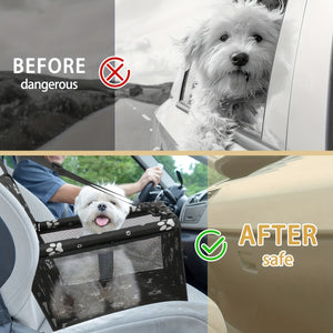 Foldable Dog Car Booster Seat for Travel Portable Pet Carrier for Cars