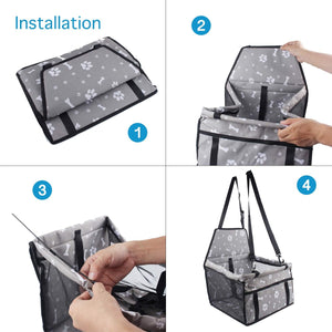 Foldable Dog Car Booster Seat for Travel Portable Pet Carrier for Cars