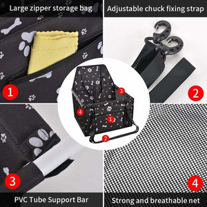 Foldable Dog Car Booster Seat for Travel Portable Pet Carrier for Cars
