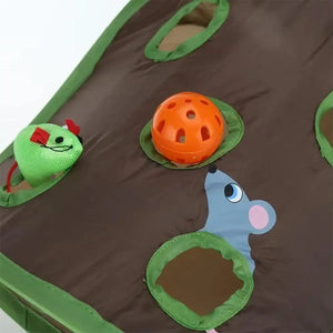 Foldable Mouse Hole Cat Toy Interactive Play Toy for Cats