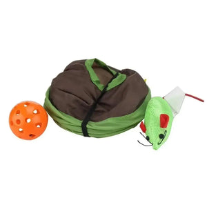 Foldable Mouse Hole Cat Toy Interactive Play Toy for Cats