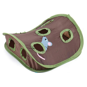 Foldable Mouse Hole Cat Toy Interactive Play Toy for Cats