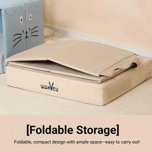 Wakytu Foldable Cat House Bed With Cushion