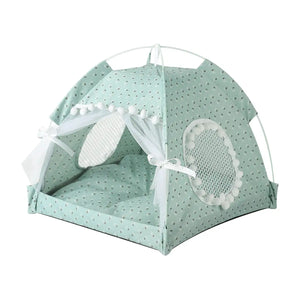 Whimsical Indoor Hideaway Cat Tent with Cushion for Small Pets