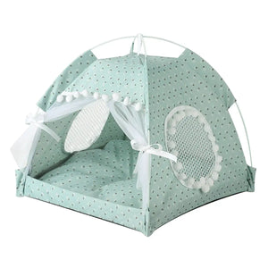 Whimsical Indoor Hideaway Cat Tent with Cushion for Small Pets