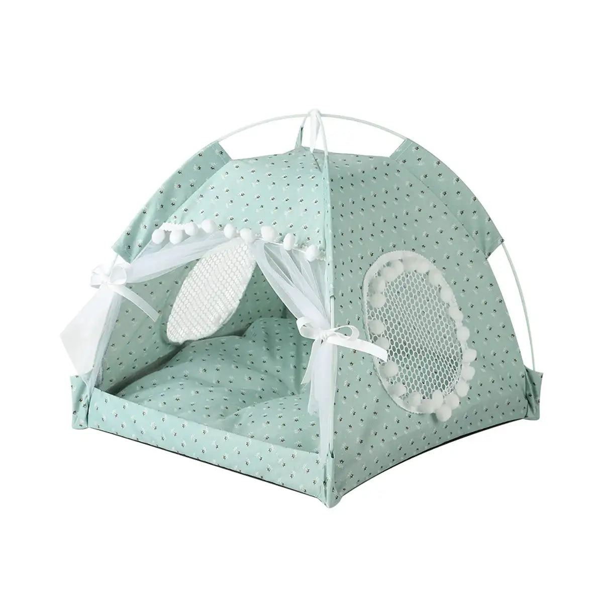Whimsical Indoor Hideaway Cat Tent with Cushion for Small Pets