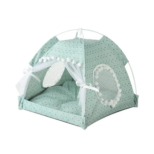 Whimsical Indoor Hideaway Cat Tent with Cushion for Small Pets