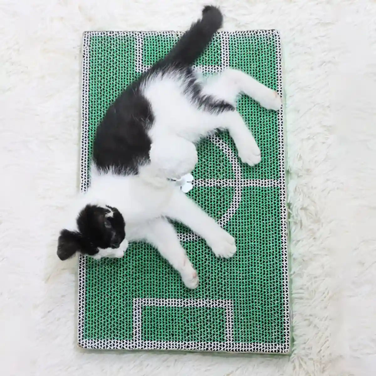 Football Field Cat Scratching Board Interactive Corrugated Scratch Pad with Toy Ball