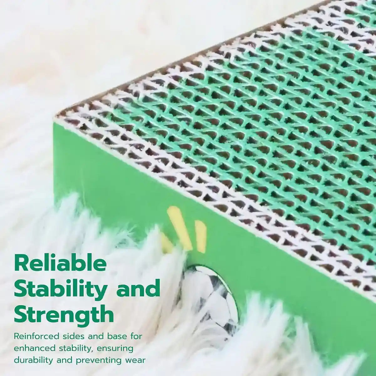 Football Field Cat Scratching Board Interactive Corrugated Scratch Pad with Toy Ball