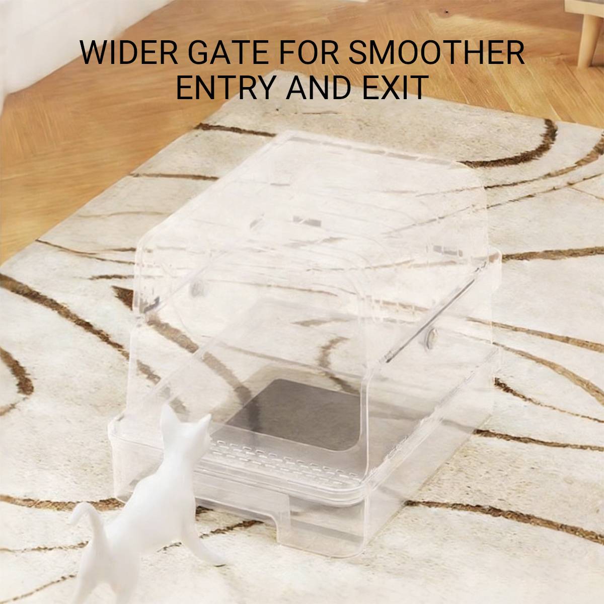 Fully Enclosed Cat Litter Box With Odor Control Drawer