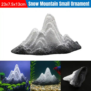 Creative Resin Snow Mountain Aquarium Ornament