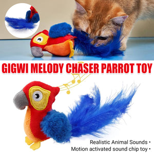 Interactive Cat Toy Motion Activated Parrot Sound Toy