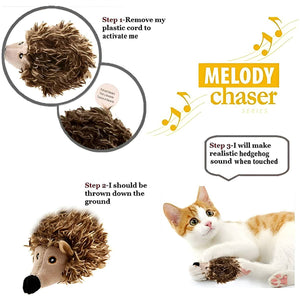 Interactive Cat Toy Hedgehog With Sound